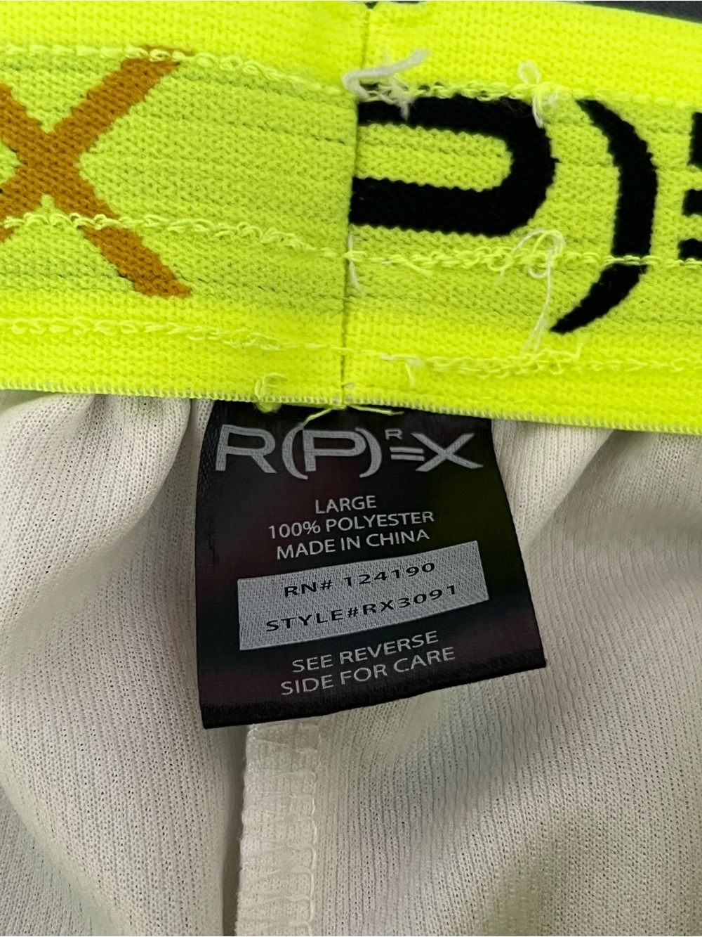 R(P)EX Men’s Athletic Basketball Shorts White Black Gray Mesh Size Large - Picture 5 of 6